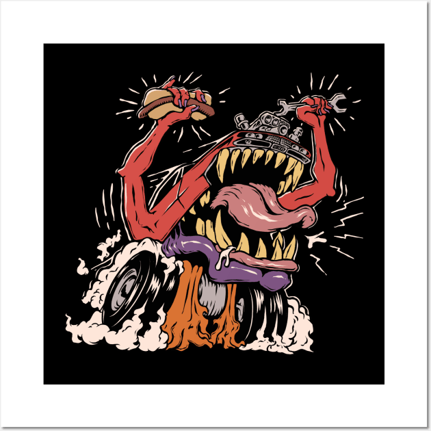 Rampage of Car Beast Wall Art by naturastudio